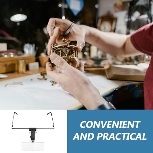 PACKOVE Loupe Lunettes de Lecture Lumineuse avec LED, Lentille en Verre Haute Définition, Portée Tête Réglable, pour Réparation Circuits et Travaux Manuels – vue 4