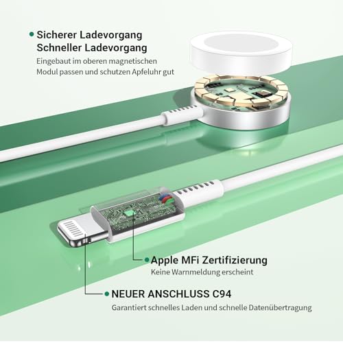 Cavo di ricarica 2 in 1 per Apple Watch e iPhone, cavo di ricarica rapida USB C iWatch 2 m, tipo C, per Apple Watch Series 9/8/7/6/SE/5/4/3/Ultra/iPhone 15 Pro Max/14 Plus/13/12/11/XR - Immagine 2