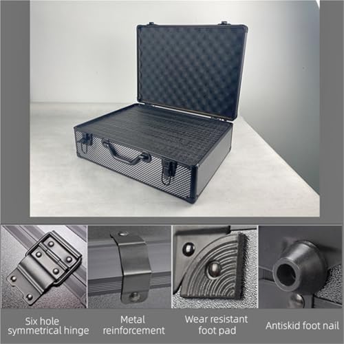 Maletín de aluminio con asa para equipo portátil y herramientas 3