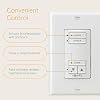 Somfy DecoFlex Wirefree RTS Wall Switch - 2 Channel - Pure White Tone - Control RTS Shades, Blinds, Curtains - Battery Pre-Installed, Button Labels, Mount Included - #1811068