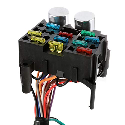 Partol 12 Circuit Wiring Harness Kit Automotive Hot Rod Universal Long Wires Wiring Harness Muscle Car Hotrod Street Rod W/Detailed Instructions #TOP3