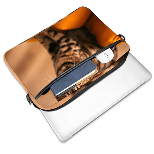 Mallette pc portable 13-14.5" chat orange pour éviter les chocs - 2