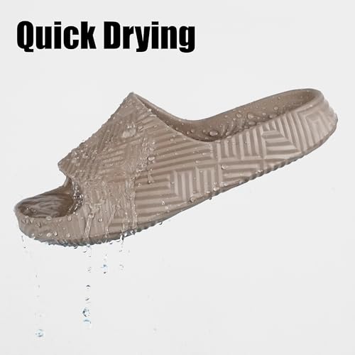 Image of Weweya Slides for Women and Men - Bathroom Shower Shoes - Non Slip House Slippers - Lightweight Beach Sandals
