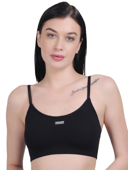 Women’s Cotton Seamless Sports Bra – Non-Wired, Lightly Padded Everyday Comfort Bra,Breathable Soft Support for Yoga, Gym-image-20