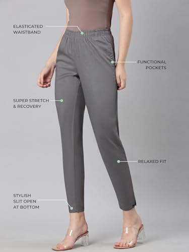 Image of TWIN BIRDS Women Viscose Cotton Kurti Pants | Stretch Ethnic Daily Trousers