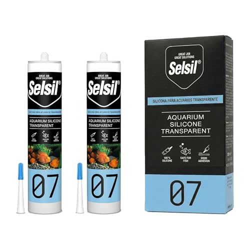 SELSIL Aquarium Silicone Sealant Clear 2-Pack 10.14 fl oz