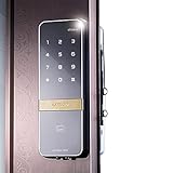 GATEMAN Shine-s Vertical Digital Rim Lock with Strike - Magic Mirror Touch Keypad, Safe Thumb-Turn, Master Mode, Forced Lock, High Temperature Alarm, Low Battery Alarm, Emergency Power Supply