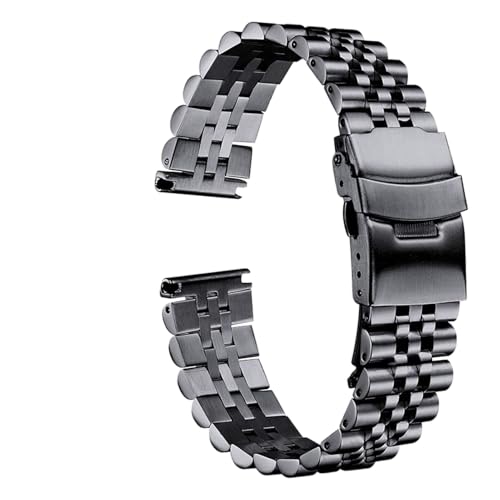 Sangle en acier inoxydable 23mm pour montre connectée style urbain chic
