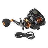 Mulinello da baitcasting digitale 6.3: 1 con contatore di lenza grande display USB ricaricabile mano sinistra pesca pesca pesca attrezzatura per pesca in mare