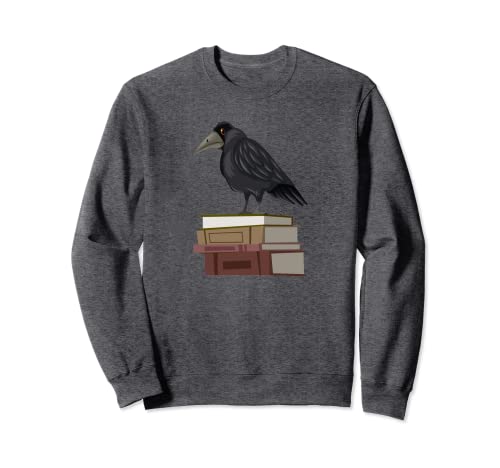 Dark Academia Aesthetic Raven Cuervo On Old Vintage Books Sudadera