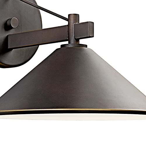 Kichler Ripley 12" Outdoor Wall Light In Olde Bronze®, 1-Light Exterior Wall Sconce, (12" W X 10" H), 49061Oz #TOP4