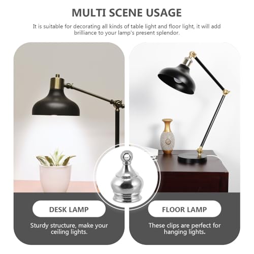 Image of Hemobllo Lamp Finials Set of 8 Electroplated Lamp Finial Caps for Table Lamps Chandeliers Porch Lamps and Diy Lighting Fixtures 0.86 Inch Light Knob Decor
