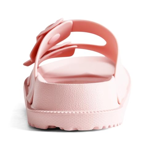 Image of Arch Support Footbed Sandals for Women & Men, Adjustable Double Buckle Comfort Sandals, Cork-Style Cushioned Sole, Casual Walking Slides for Everyday Wear