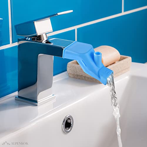 Silicone Faucet Extender for Bathroom Sink - 3Pcs Kitchen Sink Faucet Extender for Kids Tooth Brushing Gargle Washing Extension for Faucet Bathroom Sink Filter Water Faucet - Kids Bathroom Accessories
