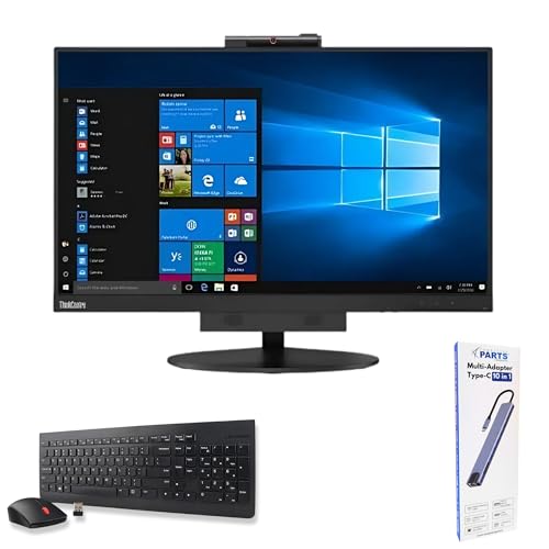 Lenovo All In One ThinkCentre TIO24 24″ Full HD | Intel Core i7 | 16GB | 512 GB SSD | DOKING STATION 10 IN 1 WebCam Win 11 Pro 36 Mesi Garanzia (Ricondizionato con (Kit Tastiera e Mouse Italiano)