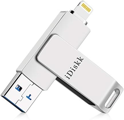 iDiskk 128GB MFi Certified Photo Stick for iPhone Flash Drive for iPhone (14/13/12/11 Pro/Plus/Pro MAX,13/12 Mini,XR,XS,XS Max,X),Lightning iPad, MacBook/PC Photo Storage for iOS iPhone Memory Stick