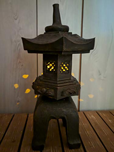Hunnykome Sds-1G1M-Gr-Pago Solar Decorative Statue, Gray #TOP1