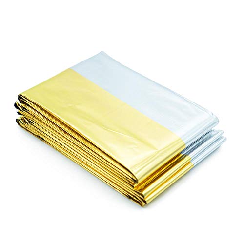 Rettungsdecke 10er Set (160 cm x 210 cm, silber/gold)