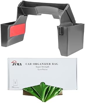 JVMA Center Console Organizer Tray and Car Trash Bag Assembly for Jeep Gladiator JT and Wrangler JL JLU 2026-2018 Accessories
