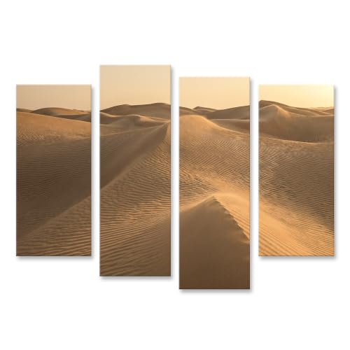 Tableau sur toile dunes de sable islandburner déco salon 4 pièces