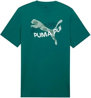 PUMA Mens Village Wear Graphic Crew Neck Short Sleeve Casual Tops Casual - Black