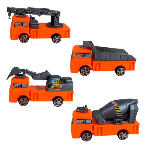 Kit Caminhão de Bombeiro e Construtor Carrinhos Miniatura