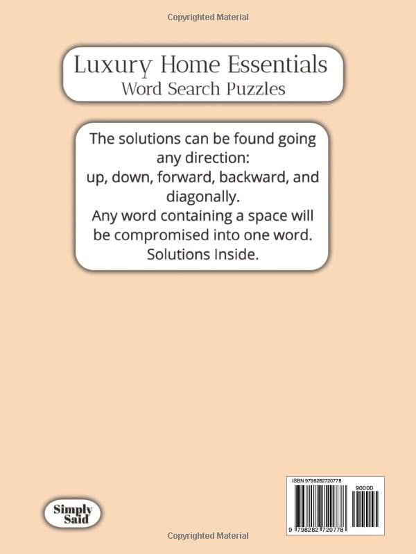 Luxury Home Essentials: Large Word Search Puzzles for Decor Lovers: 8.5x11 Print Edition - Perfect for Adults, Seniors, and Teens image 3