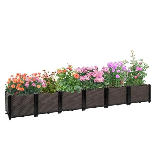 Large Raised Planter Box Outdoor Self Watering 94.4"x15.7"x14.2", Deep Raised Garden Bed - Elevated Garden Box with Drainage Plug, Rectangular Garden Planter Perfect for Patio Balcony Deck