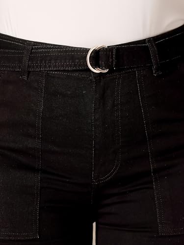 Image of Miss Chase A+ Women's Wide-Leg High Rise Regular-Length Stretchable Denim Jeans