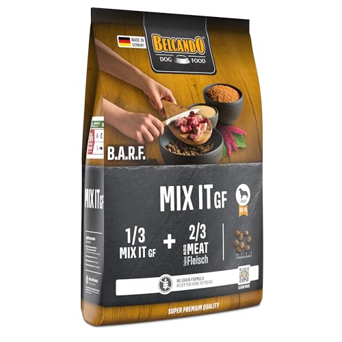 BELCANDO Mix It GF [3 kg] Ergänzungsfutter | Trockenfutter für Hunde zur Ergänzung bei Fleischfütterung & Barf | Ergänzungsfutter für Hunde