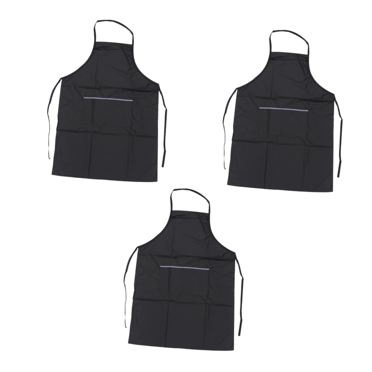 Unomor 3pcs Hairdressing Apron Work Aprons for Men Hair Styling Apron Hairdressing Cape Aprons for Adults Waterproof Apron Barber Aprons Apron with Pocket Men Apron Polyester Black