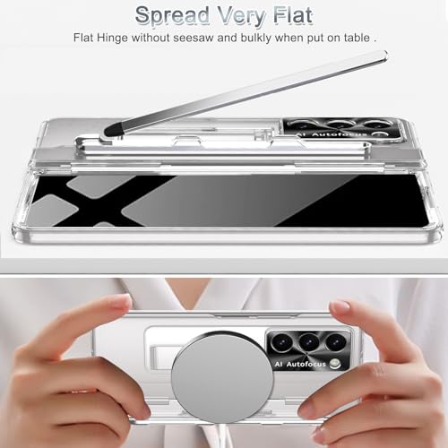Coque Samsung Z Fold 7 transparente avec stylet et protège-charnière NINKI - 6