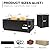 ReeQuo 42-inch Outdoor Propane Fire Pit Table Rectangular - Modern Gas Fire Pits Patio Heavy-Duty Firepit 50,000 BTU Fire Table with Tank Cover, Wind Guard for Backyard, Deck(Black)