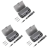 Kit Jeu Tournevis de Précision 32 en 1：Notre kit de tournevis de precision comporte 30 embouts de précision remplaçables,s'adaptent à une grande variété de formes et de tailles de vis, y compris Phillips, Torx, Flat Head, Hex, Square, Triangle, et plus.