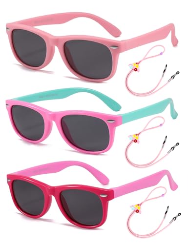 Image of Flexible Kids Sunglasses Polarized Unbreakable Toddler Sun Glasses for Baby Boys and Girls UV400 with Case, Age 2-8