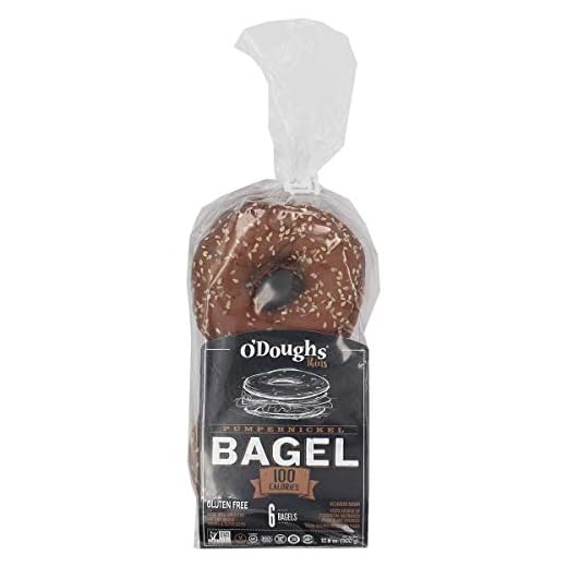 O'Doughs Thins - Pumpernickel Bagels10.6 oz | Presliced | Good Source of Fibre, Cholesterol Free, Trans Fat Free.| Pack of 3 |