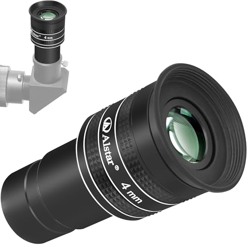 Alstar Telescope Eyepiece, 58 Degree 4mm 1.25 Inch Wide Angle Planetary Eyepiece for 1.25 Inches Astronomic Telescopes & Filters, Fully Multi-Coated Lens Telescope Accessory