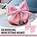 Merdege Bow Helmet Accessory, Removable Helmet Bow for Women, Cute Motorcycle and Electric Vehicle Decoration (Pink)