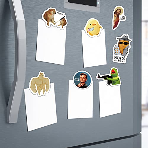 Pounchi Memes Funny Magnet（12 Packs） Funny Magnet Bumper Office Cabinets Decoration Fridge Metal Magnet Flexible Reusable Magnetic Vinyl #TOP4