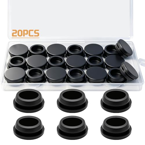 Image of 20PCS 18mm Silicone Plugs for Round Holes, 3 /4inch Rubber Plugs Screw Hole Plugs DD044-18B