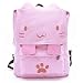 Cute Cat Canvas Backpack Schoolbag Lightweight Bookbag For Women Kids Girls Outdoor(pink01)
