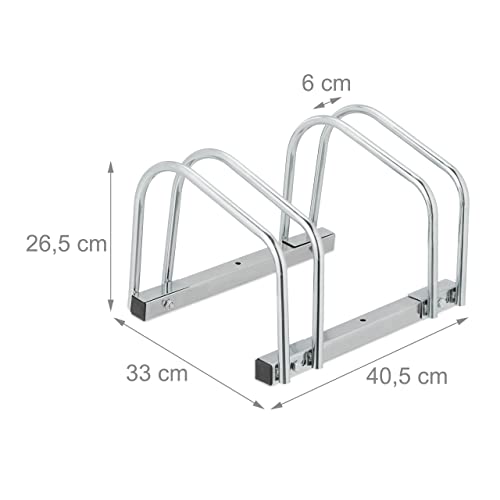Râtelier pour 2 vélos avec accueil de roues de 60 mm max en métal