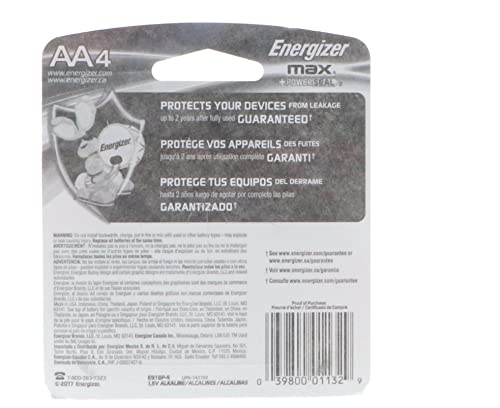 2 Pack Energizer E91Bp-4 Aa Alkaline Batteries 4 Batteries Per Package #TOP1