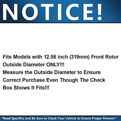 Image of Detroit Axle - 6-Lug Front Brake Kit for 2003-2009 Toyota 4Runner