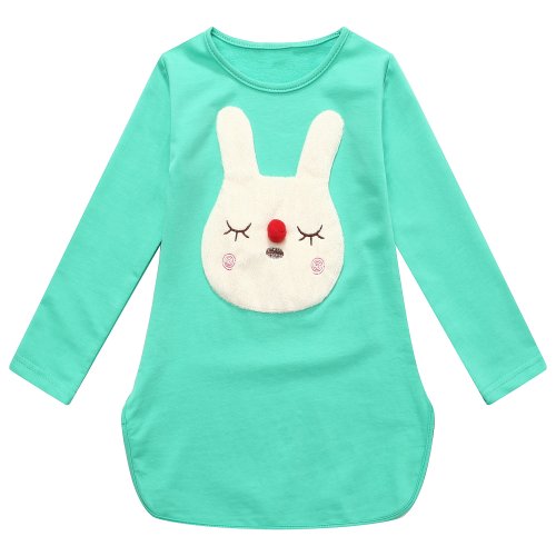 Richie House Little Girls' Classic T-Shirt with a Rabbit Head Size 2-10 Rh1429