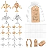 OLYCRAFT 60 Set Flugzeug Gastgeschenke Flugzeug Brosche Anstecknadel Flugzeug Pins Gastgeschenke Mit Dankeskarten Organzabeutel Gastgeschenk Für Flugbegleiter/Innen Geeignet Für Partys