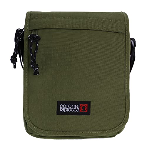 Coronel Tapiocca Bolsillos, Urban Bolso Para Hombre, Bandolera Casual Con Solapa Y Cremallera Kaki, 19 X 24 X 5 Cm
