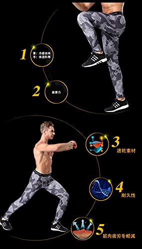 ZimoY スポーツインナーウエア ロング コンプレッションタイツ anlv-XXXL