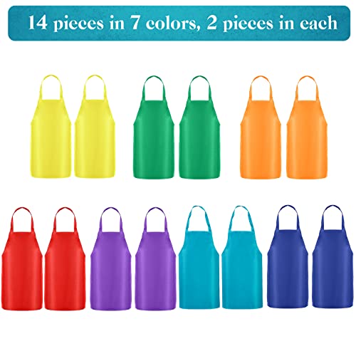 Geyoga 14 Pack Plain Bib Aprons Bulk For Women Washable Apron For Painting Christmas Apron Men Kitchen Apron For Adults Smocks Chef's Aprons Blank Unisex Aprons For Cooking Crafting Bbq Drawing #TOP2