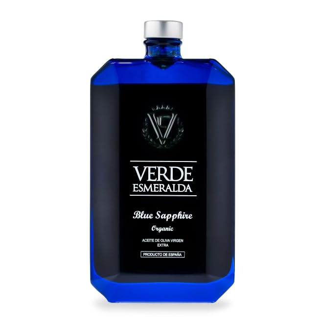 Aceite de Oliva Virgen Extra Blue Sapphire Picual 500 ml – AOVE de Jaén – Extracción en Frío – Sabor Intenso y Equilibrado - Verde Esmeralda - Miaove
